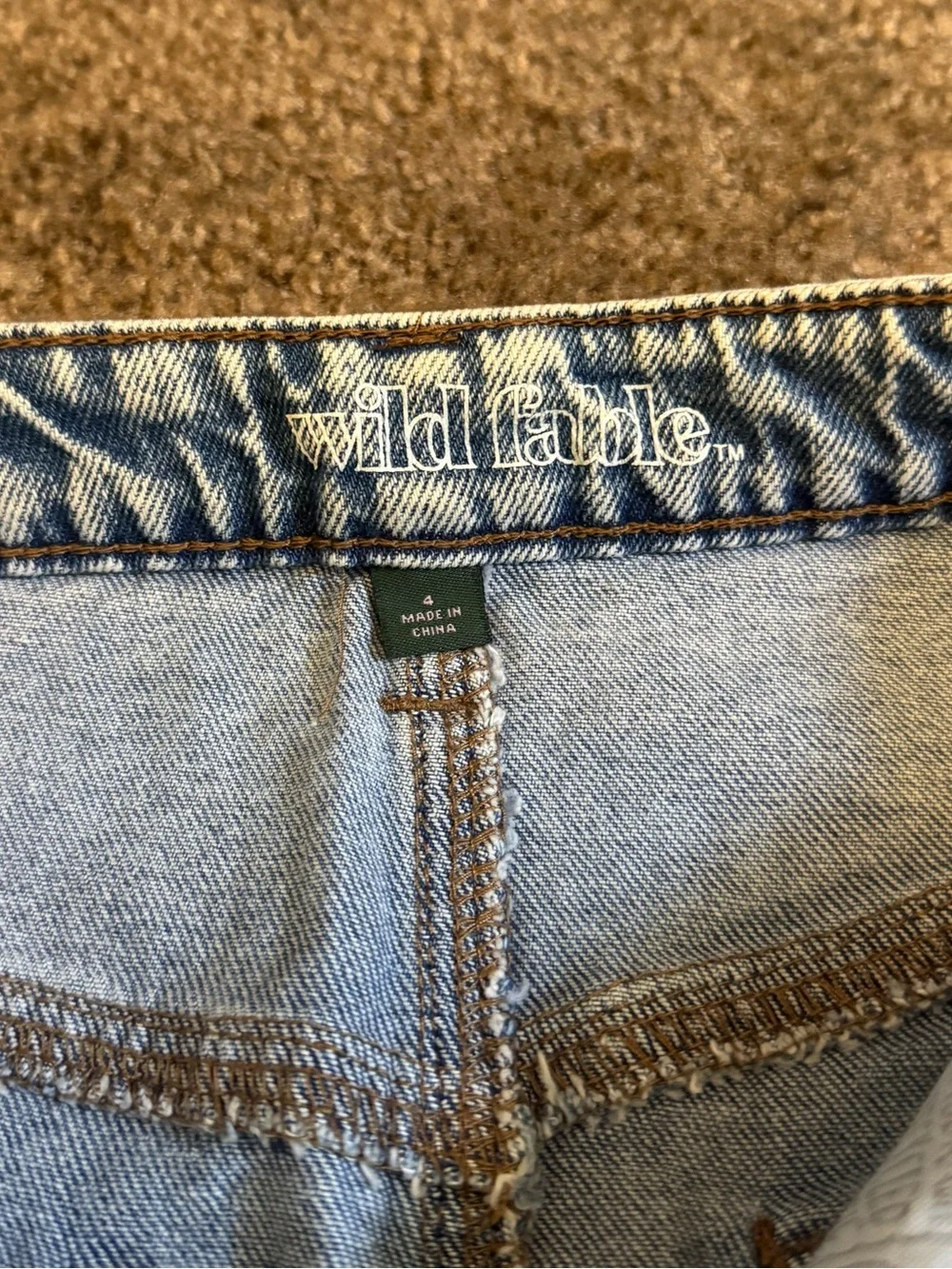 Wild Fable Studded Denim Mini Skirt Size 4